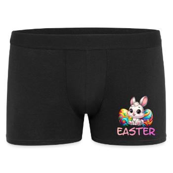 Lapin de Pâques avec des œufs de Pâques - Boxer Homme - noir - Devant