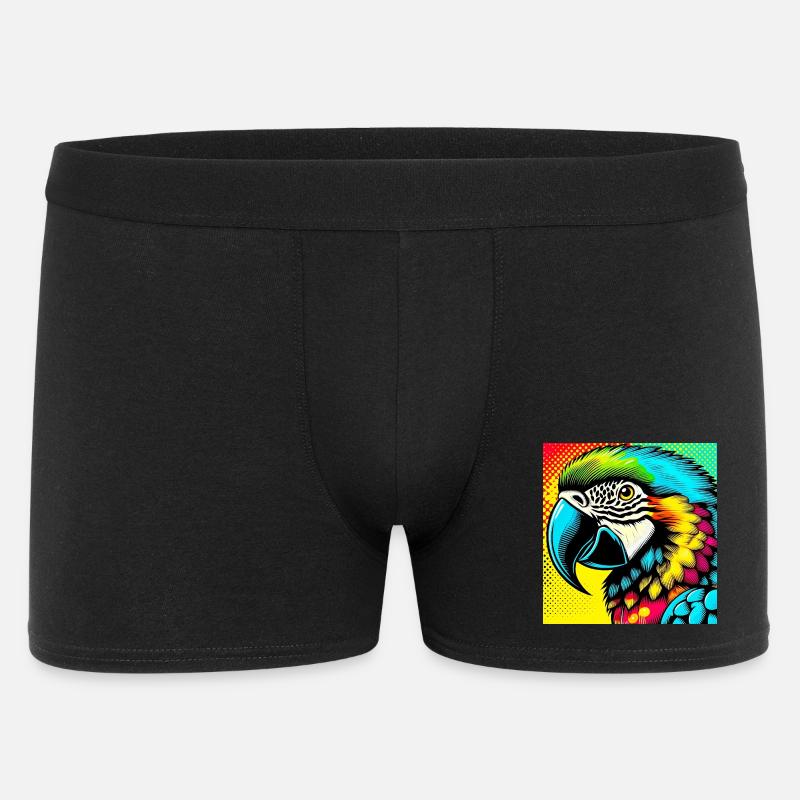 Papagei Pop Art - Männer Boxer Shorts - Schwarz