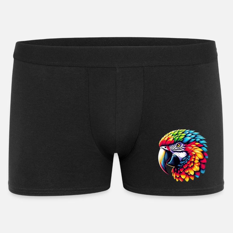 Papagei - Männer Boxer Shorts - Schwarz