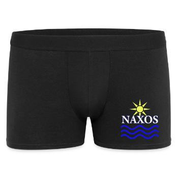Conception du logo Naxos Sun and Waves - Boxer Homme - noir - Devant