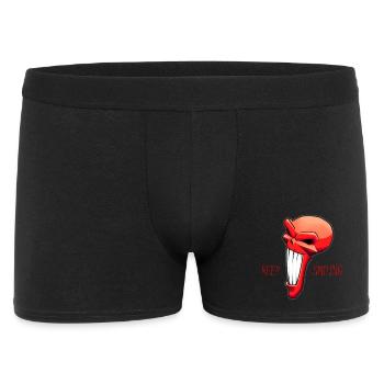 Keep Smiling - Männer Boxer Shorts - Schwarz - Vorne