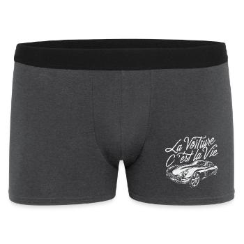 La voiture c'est la vie humour anniversaire - Boxer Homme - charbon - Devant