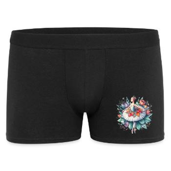 Balletttänzerin mit Tutu - Männer Boxer Shorts - Schwarz - Vorne