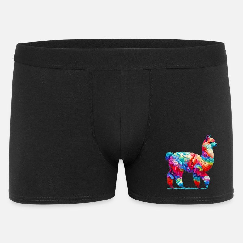 Alpaka - Männer Boxer Shorts - Schwarz