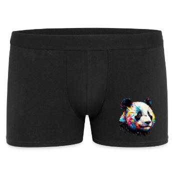 Panda - Männer Boxer Shorts - Schwarz - Vorne