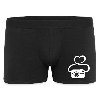 Fotografie Liebhaber - Männer Boxer Shorts - Schwarz - Vorne