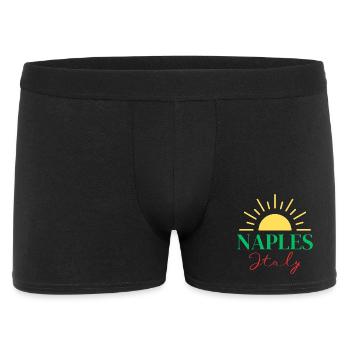 Lebendiges Neapel, Italien, Sun Design - Männer Boxer Shorts - Schwarz - Vorne