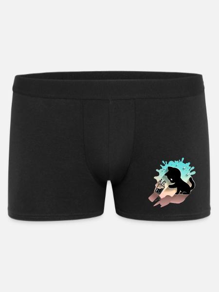 Kawaii-kissa ja kuplateetä söpö makea kissa - Miesten bokserit - musta