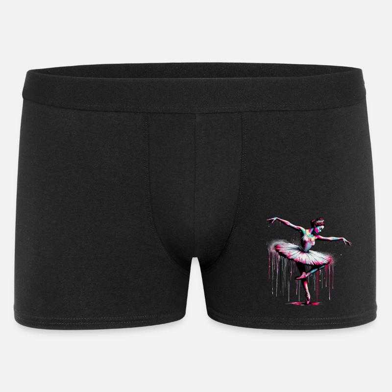 Balletttänzerin mit Tutu - Männer Boxer Shorts - Schwarz