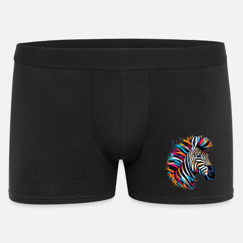 Zebra - Männer Boxer Shorts - Schwarz