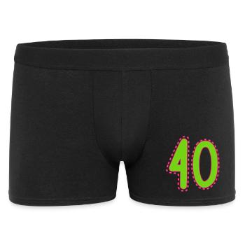 40. 40 YEARS. 40th ANNIVERSARY - Men's Boxer Shorts - black - Front