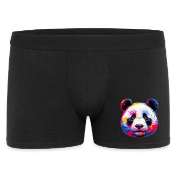 Panda - Männer Boxer Shorts - Schwarz - Vorne