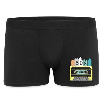 80s cassette retro vintage music icon graphic - Men's Boxer Shorts - black - Front