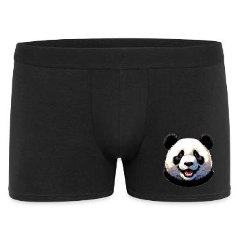 Panda - Männer Boxer Shorts - Schwarz - Vorne
