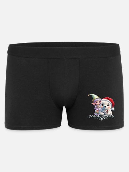 Freunde in einer Fantasiewelt - Männer Boxer Shorts - Schwarz
