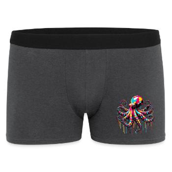 Octopus - Men's Boxer Shorts - charcoal grey - Front