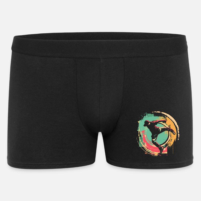 Oldschool B-Boy - Männer Boxer Shorts - Schwarz