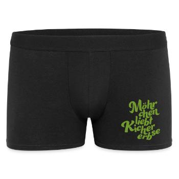 Logo without background green - Männer Boxer Shorts - Schwarz - Vorne
