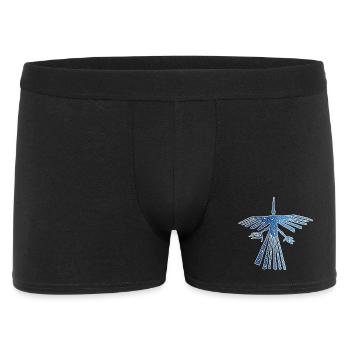 Nazca Vogeltier - Männer Boxer Shorts - Schwarz - Vorne