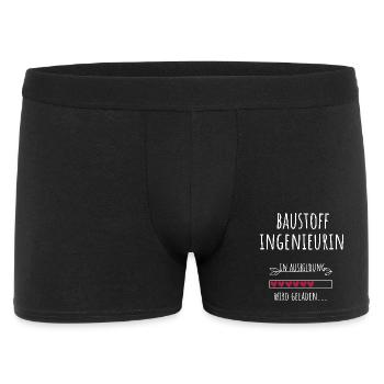 Baustoffingenieurin Ausbildung Beruf Geschenk - Männer Boxer Shorts - Schwarz - Vorne