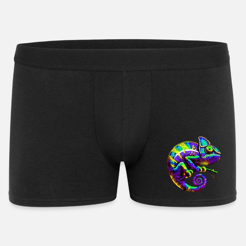 Chamäleon - Männer Boxer Shorts - Schwarz