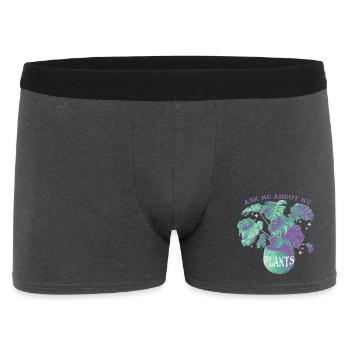 Ask Me About My Plants - Männer Boxer Shorts - Anthrazit - Vorne