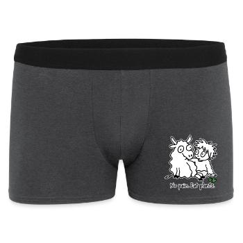 Eat plants - Men's Boxer Shorts - charcoal grey - Front