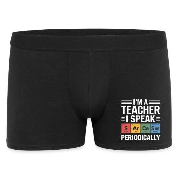 Professeur Je parle périodiquement Chimie Design - Boxer Homme - noir - Devant