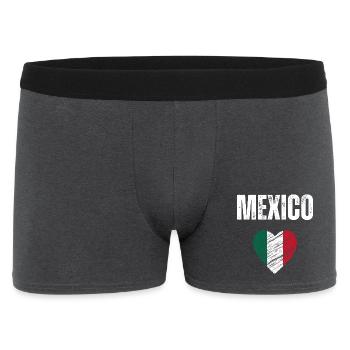 J’aime le Mexique, drapeau du Mexique - Boxer Homme - charbon - Devant