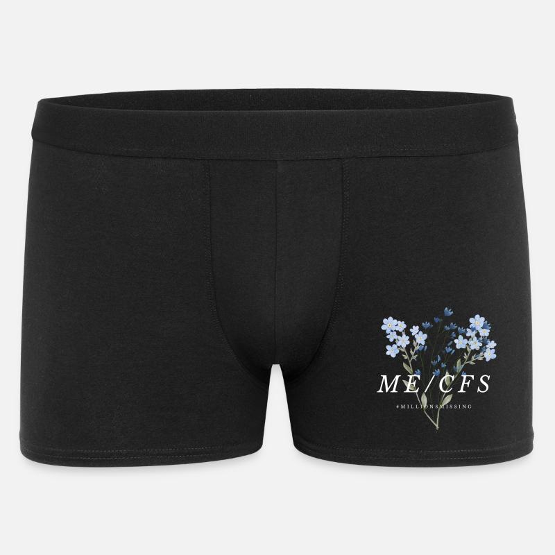 ME/CFS Fleurs blanches - Boxer Homme - noir