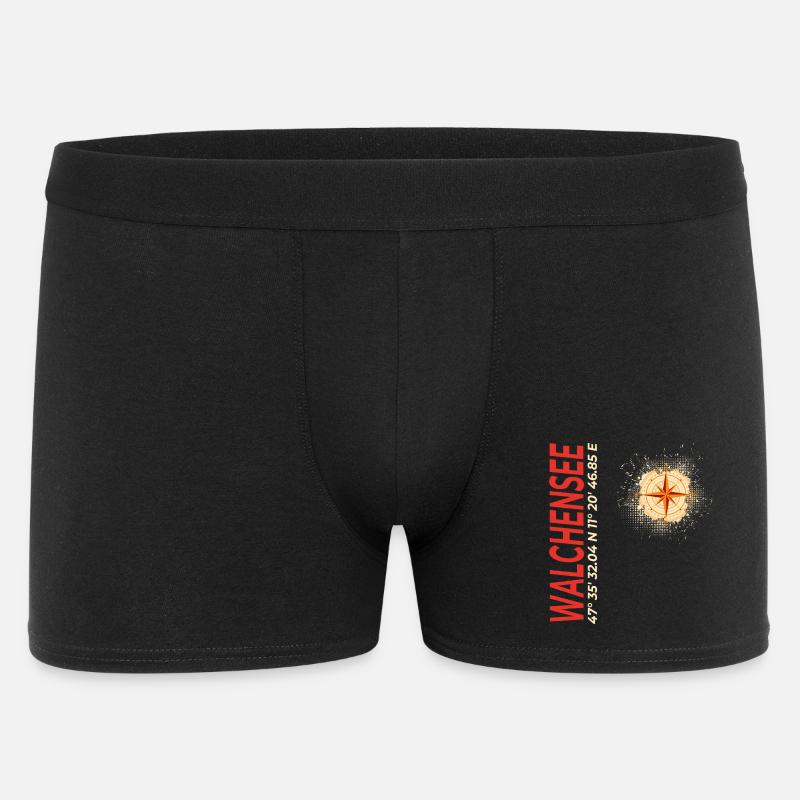 Walchensee - Männer Boxer Shorts - Schwarz