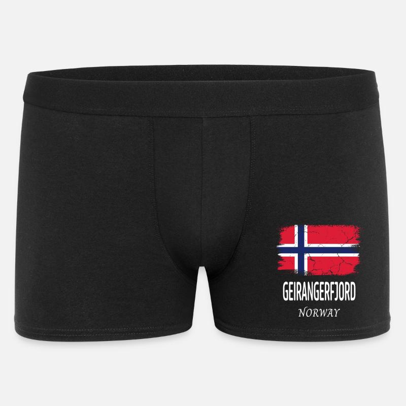 Geirangerfjord - Männer Boxer Shorts - Schwarz