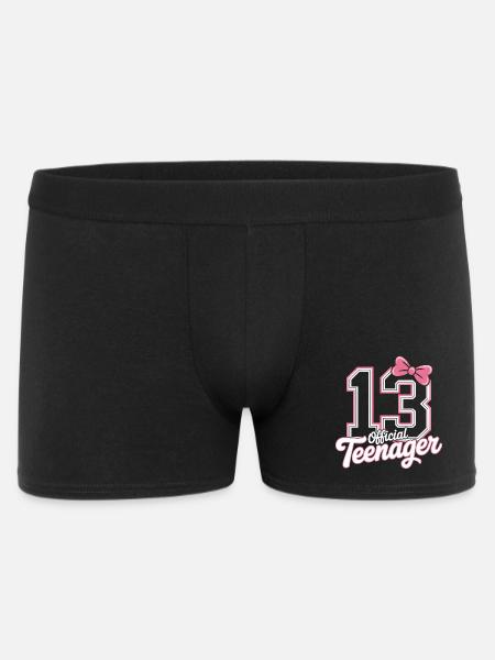 13th birthday teenager gift - Men's Boxer Shorts - black