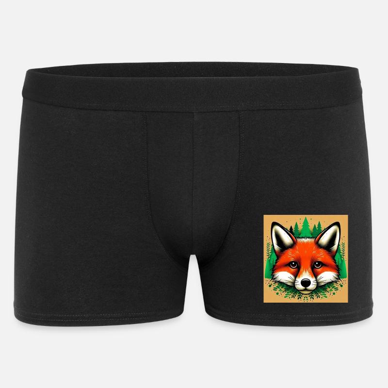 Fuchs - Männer Boxer Shorts - Schwarz