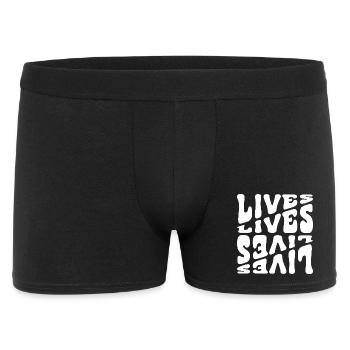 Living Life Motifs Text - Men's Boxer Shorts - black - Front