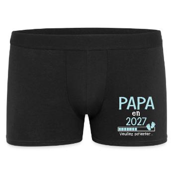 Papa en 2027 Cadeau Futur père - Boxer Homme - noir - Devant