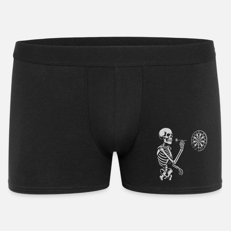 Skeleton jouant aux fléchettes - Boxer Homme - noir