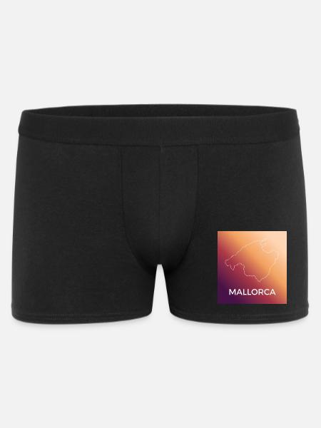 Mallorca outline at sunset - Men's Boxer Shorts - black