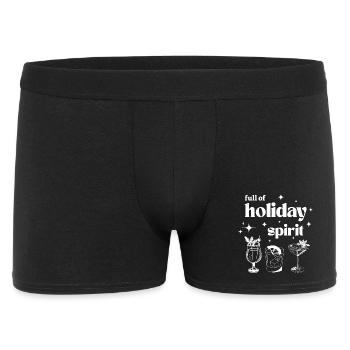 Voller Urlaubsstimmung - Männer Boxer Shorts - Schwarz - Vorne
