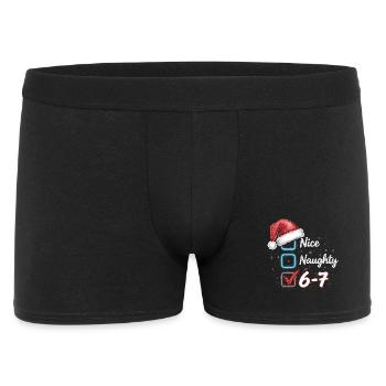 Nice Naughty 6-7  - Männer Boxer Shorts - Schwarz - Vorne