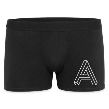 Forme Impossible A – Géométrie de l’illusion d’optique - Boxer Homme - noir - Devant