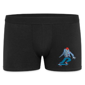 Skeleton on skateboard - Men's Boxer Shorts - black - Front