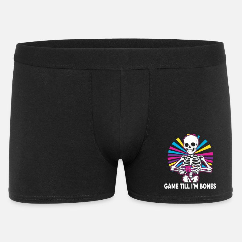 Game Till Bones Skeleton Controller - Men's Boxer Shorts - black