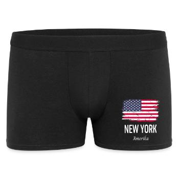 New York - Männer Boxer Shorts - Schwarz - Vorne