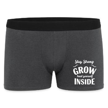 Reste Fort Grandis en Toi - Boxer Homme - charbon - Devant