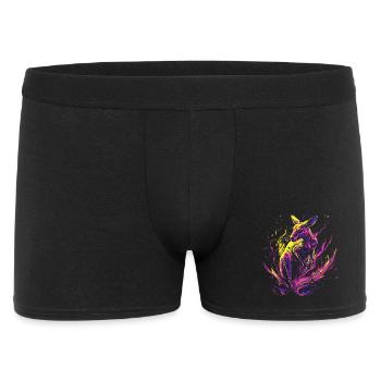 Animal kangourou Australie Down Under Art coloré au néon - Boxer Homme - noir - Devant