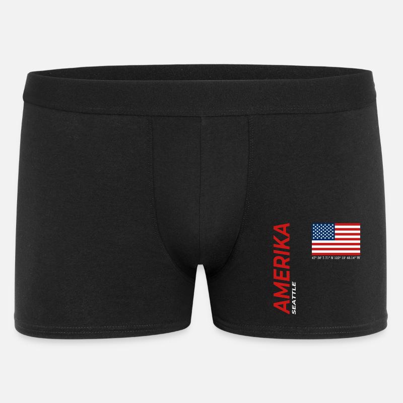 Seattle - Männer Boxer Shorts - Schwarz