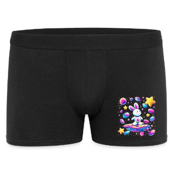 Galactic Rabbit on Surfboard - Men's Boxer Shorts - black - Front