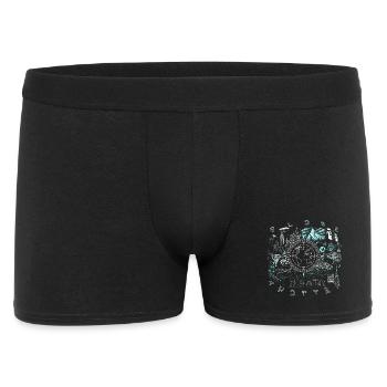 Globetrotter - Men's Boxer Shorts - black - Front