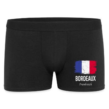 Bordeaux - Männer Boxer Shorts - Schwarz - Vorne